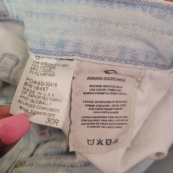 Adriano Goldschmied Womens Jeans 30 Ex-Boyfriend Slim Slouchy Raw Hem Distressed - Picture 14 of 14